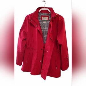 London Fog Women's Vibrant Red Utility Rain Jacket XL